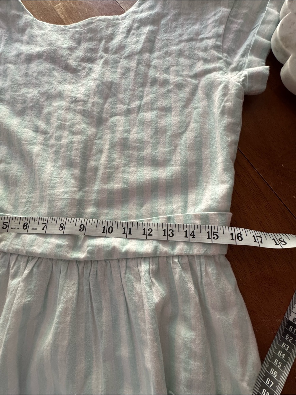 Hope & Henry Stripe Linen Organic Cotton Blend Dress with Patch Pockets Size 4 - Picture 10 of 12